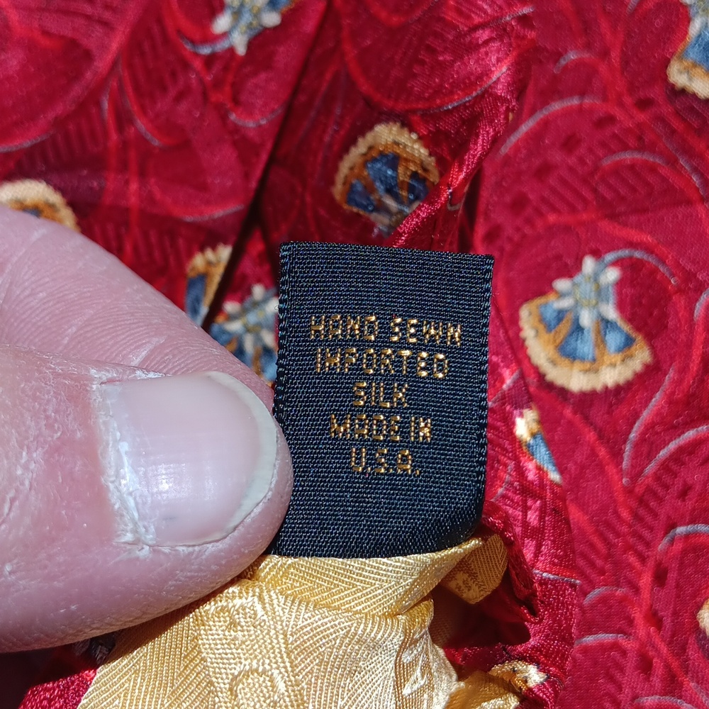 Robert Talbott Red Patterned *Print* Tie - image 6